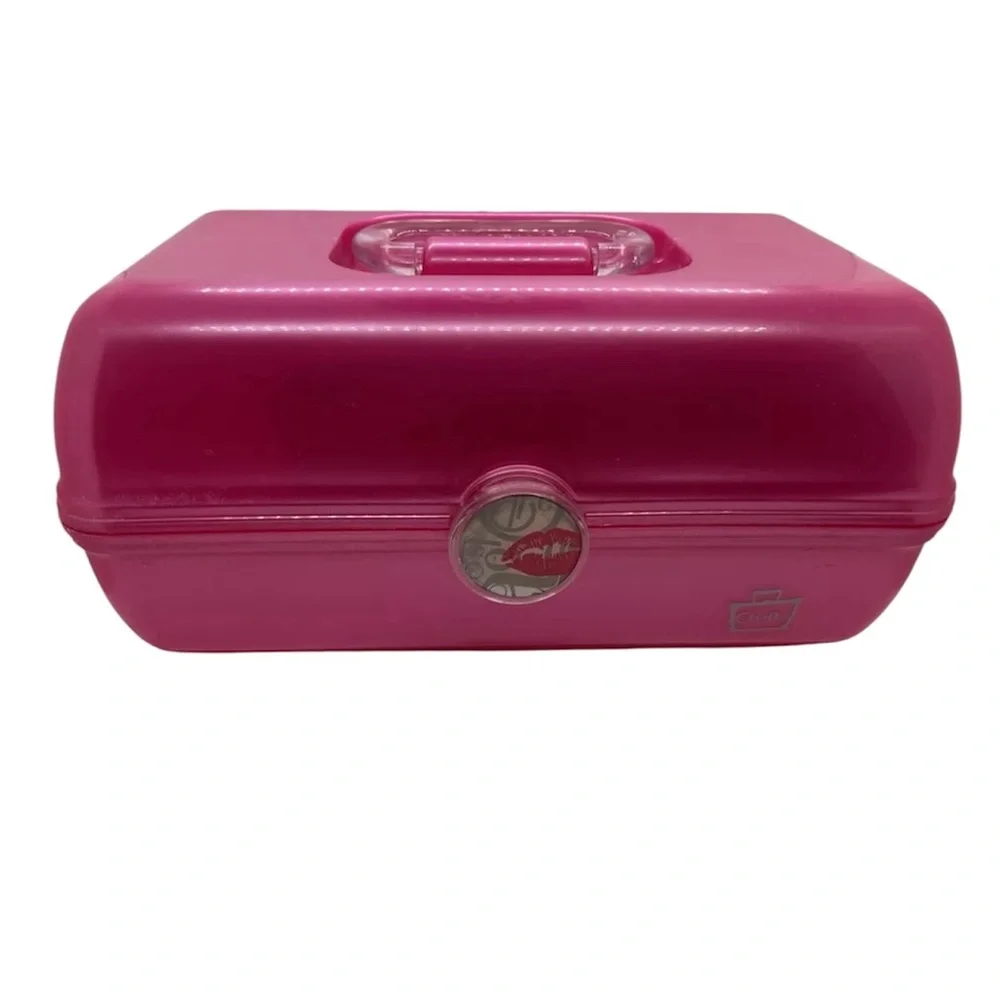 Caboodles On The Go Girl Makeup Case Hot Pink Barbie Retro Y2K Travel Organizer